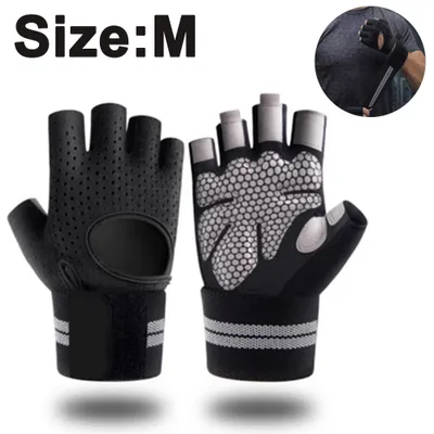 Produktbild von Gewichtheben Gym Workout Handschuhe mit Handgelenk Wrap Unterstützung für Männer & Frauen, Voller Handflächenschutz für Gewichtheben, Training, Fitness, Hängen, Klimmzüge