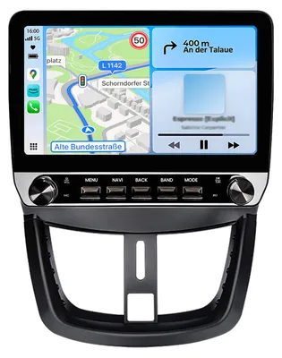 Immagine prodotto di Autoradio Android per Peugeot 207 CC 2006-2015 Wireless CarPlay Android Auto 4G WiFi GPS Navi 8Kern RDS DSP DAB+ BT 10,1 pollici 6+128 GB