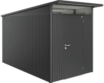 Produktbild von Biohort AvantGarde, Metallschuppen, Einzelbild, Schuppendach, Dunkelgrau Metallic, Stahl, Dunkelgrau Metallic
