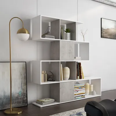 Immagine prodotto di Budrio - Libreria, 93x28x142h cm Bianco, 9 Ripiani