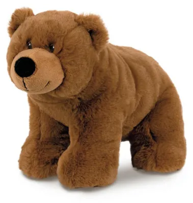 Image de Ours brun en peluche 17 x 30 cm, rembourré de billes, à partir de 0 mois