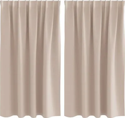 Obrázok produktu pre vidaXL Zatemňovacie závesy s pútkami, 2 kusy, farba taupe, 140 x 140 cm