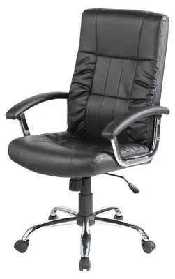 Produktbild von Drehstuhl Alberica Schwarz, verstellbar, gepolstert, 5 Rollen