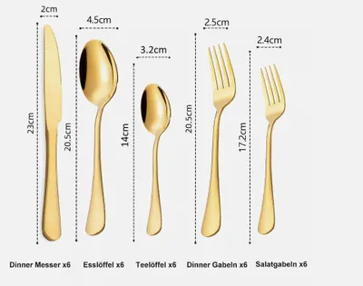 Obrázek produktu pro 60dílná sada příborů pro 12 osob Stolní příbory Sada příborů Příbory na menu Nerezová ocel