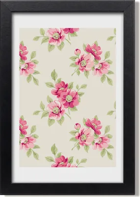 Produktbild von Bild 20x30 MDF-Rahmen, Wandkunst Rosa Blumen