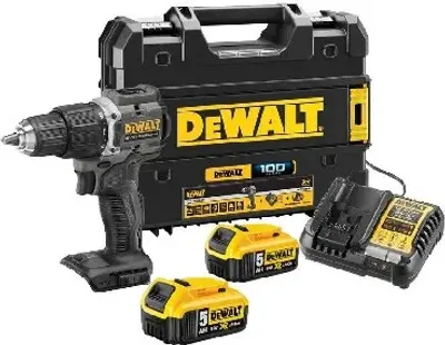 Zdjęcie produktu dla DeWALT DCD100YP2T-QW, Wiertarka pistoletowa, Bezszczotkowy, Czarny, Żółty, 1,3 cm, 1650 RPM, 3 cm