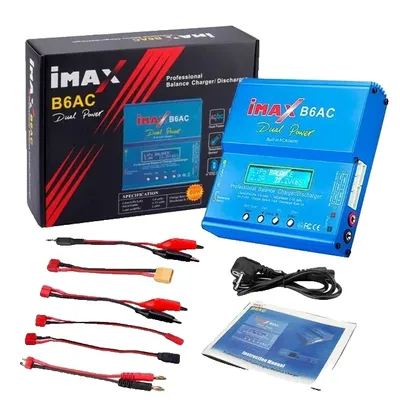 Produktbild von Batterieladegerät, Digitales LCD-Display, Vielseitige Kompatibilität, blau, EU STECKER