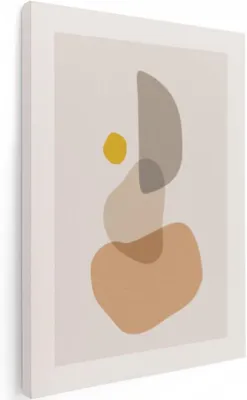 Image de Tableau abstrait sur toile, dimensions 30x40 cm, décoration murale minimaliste pour salon