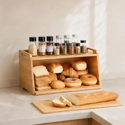 Produktbild von Bamboo Brotdose mit Schneidebrett