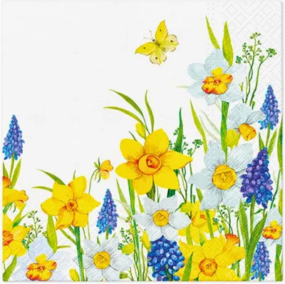 Image de Serviettes 33x33 cm - Spring Daffodils