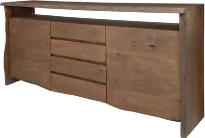 Image de MASSIVMOEBEL24 | Buffet 210x45 Acacia laqué Brun PURE ACACIA #801