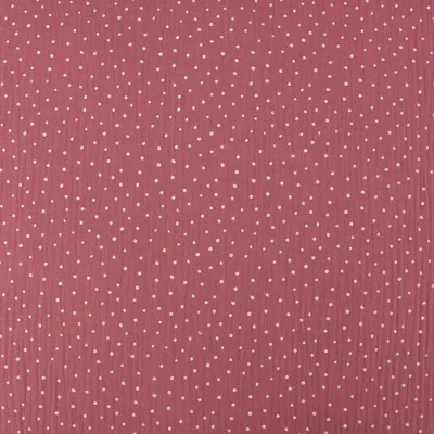 Produktbild von Musselin Stoff Meterware Baumwolle Punkte altrosa weiß 130cm