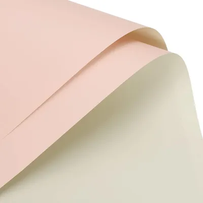 Produktbild von Geschenkpapier Blumenstrauß 20 Blatt Milchweiß+Rosa 58x58cm Kunststofffolie wasserfest