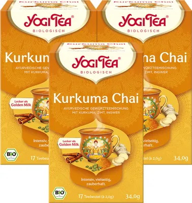 Produktbild von 3 xYOGI TEA Kurkuma Chai | 3 x 34g