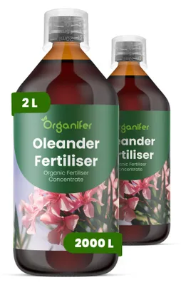 Zdjęcie produktu dla Oleander Nawóz Płynny 2x1 L – 2-1-8 NPK – Do Oleander – Podporuje Silne Pędy i Dlhotrvajúce Kwiaty – Organifer