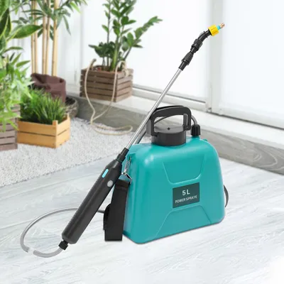 Image de Pulvérisateur électrique à pression 5L Pulvérisateur de jardin avec bandoulière réglable pour le jardinage Protection des plantes