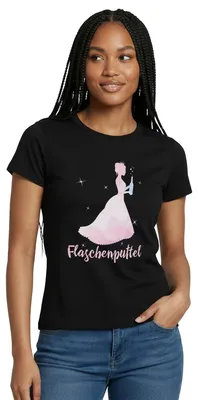 Produktbild von Spreadshirt Flaschenputtel JGA Junggesellinnenabschied Party Frauen T-Shirt, XL, Schwarz