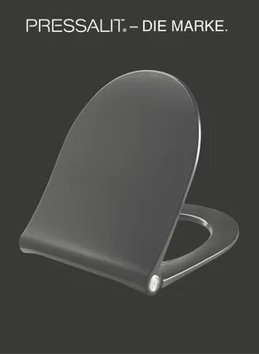 Produktbild von Pressalit Sway D Sitz mit Softclose und Lift off 35,9x45,4 cm Matt Schwarz