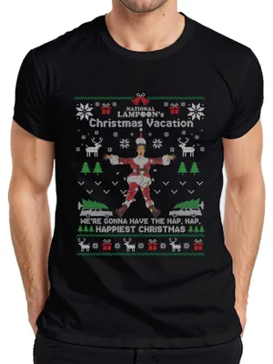 Obrázek produktu pro Pánské tričko National Lampoons Christmas Vacation Clark Griswold Christmas, černé, XXL