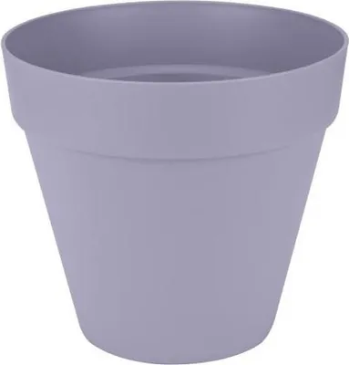Image de Pot de fleurs Elho Loft Urban Rond, Violet, Ø 48.5 x H 45 cm, Avec Roues, 100% Recyclé