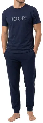 Produktbild von JOOP! Comfort Schlafanzug Set aus langer Hose und T-Shirt, Hose mit Gummibund und Bindeband, Elastisches Material für hohen Komfort