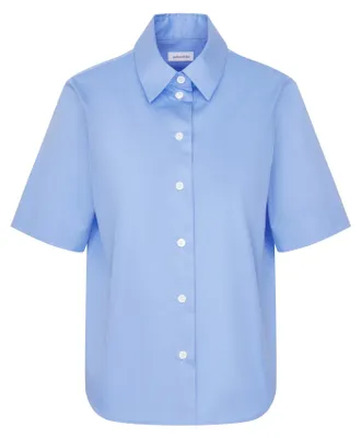 Produktbild von Seidensticker Damen Bluse -Regular Fit - Unifarben - Kurzarm - 100% Baumwolle