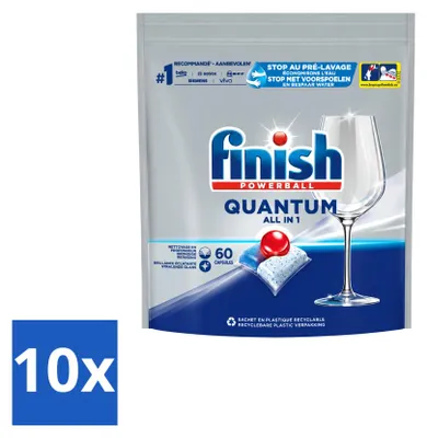 Produktbild von 10 x Finish Quantum All in 1 Geschirrspültabs - Vorteilspackung - 10 Stücke