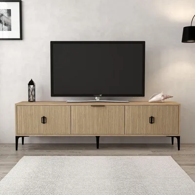 Image de Skye Decor, support TV de haute qualité en bois d'érable, 180 cm, 100% mélaminé | 12345