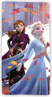 Produktbild von Disney Frozen Baumwolle Strandtuch Frottee Badetuch mit Premium Druck, 70x140 cm