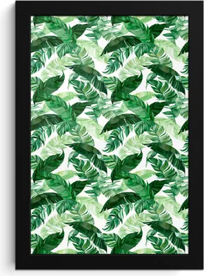 Produktbild von MuchoWow® MuchoWow® Gerahmtes Poster Blumen - Grün - Blätter 20x30 cm - Poster mit zchwarzem Bilderrahmen - Drucken - Bilder Poster im Rahmen