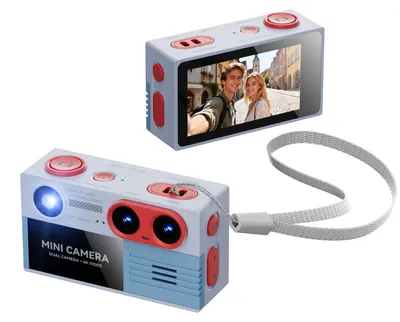 Produktbild von ZELURXX Kinderkamera 4K Mini Digitalkamera mit Dual-Kamera, Schlüsselanhänger, Nachtlicht, tragbare Kamera für Kinder Geschenk, Grau
