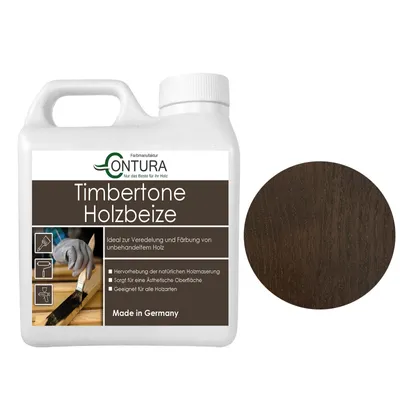 Produktbild von Contura Holzbeize 1Liter Holzfarbe Tischler Positiv Beize Holz Farbe Wasserbeize Parkett - Zartbitter