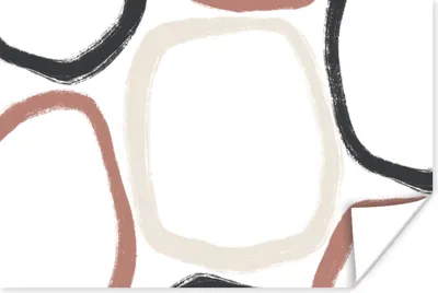 Produktbild von MuchoWow® Poster Minimalismus - Geometrische Formen - Pastell - Muster 60x40 cm - Schlafzimmerdekoration