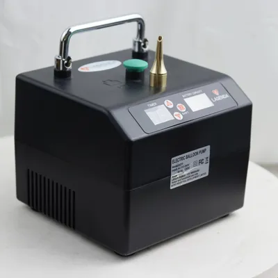 Produktbild von Elektrische Ballonpumpe - Doppel-Düse Balloninflator - Wiederaufladbar - Einstellbarer Digital-Timer - Für Party und Event - Schwarz