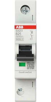 Image de ABB Disjoncteur SX201-B25 Flexline B-Char.6kA 25A 1P (2CDS251003R0255)