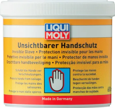 A product shot of a container of hand protection cream.