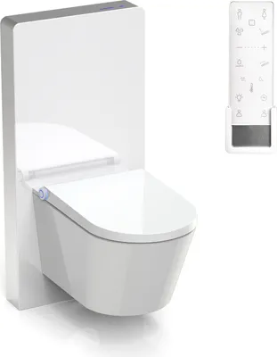 Produktbild von BERNSTEIN WC-Komplettpaket 37: DUSCH-WC PRO+ 1102 Komplettanlage mit Warmlufttrockner & Sanitärmodul 805S in Weiß