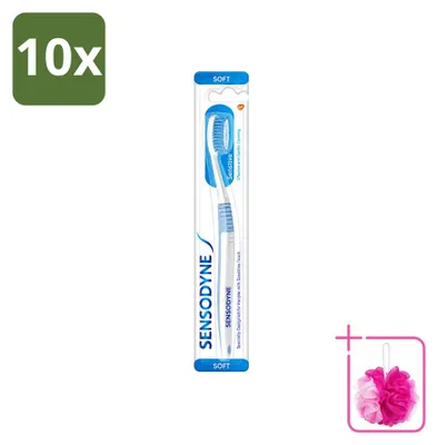Obrázek produktu pro 10 ks zubních kartáčků Sensodyne Soft pro citlivé zuby – výhodná balení – 10 kusů