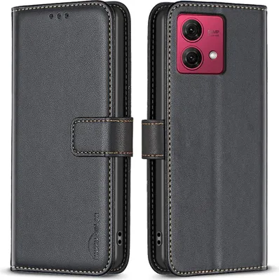 Produktbild von Motorola Moto G84 Hülle - BINFEN Klapphülle - Schwarz