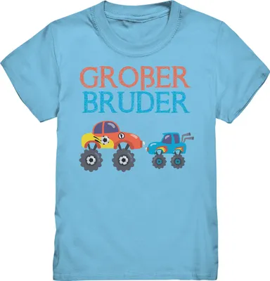 Produktbild von Monstertruck Großer Bruder T-Shirt – Sky Blue / 152/164 (12-14)
