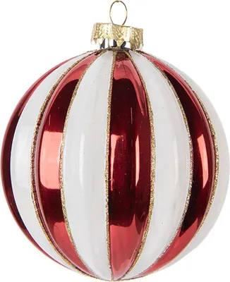 Immagine prodotto di Guaina natalizia Clayre & Eef Ø 10x11 cm in vetro bianco rosso