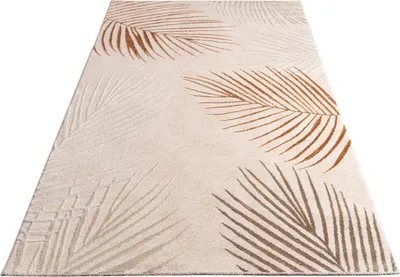 Produktbild von Teppich Wohnzimmer Kurzflor Blätter Floral Regenbogen Geometrisch Grösse 160x230 cm