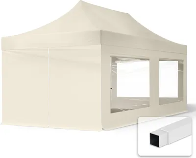 Image de TOOLPORT 3x6 m Tonnelle pliante Acier, PES 700, côtés panoramiques, crème