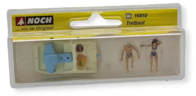 Pedaalboot-Set mit 2 Figuren, nicht schwimmend, Modellbau