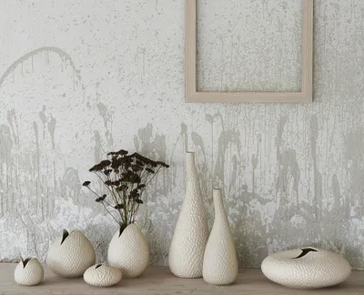 Imagen del producto de ASA Selection, jarra decorativa, diseño "carve", color natural, diámetro 17 cm, altura 46 cm