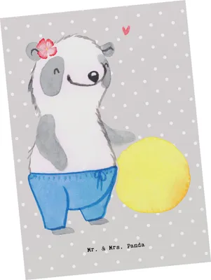 Produktbild von Mr. & Mrs. Panda Postkarte Physiotherapeutin Herz - Grau Pastell - Geschenk, Ansichtskarten, Fotokarte, Postkarten, Ansichtskarte, Grußkarte