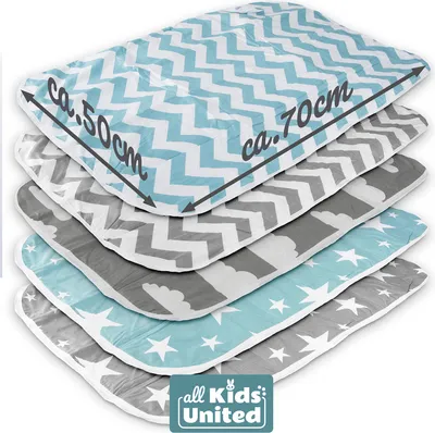 Produktbild von Baby Wickelauflage 3-lagig - ZickZack-Blau