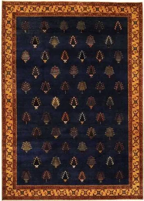 Produktbild von Handgeknüpfter Teppich Kashkuli, orientalisches Muster, Blau, 170x231 cm