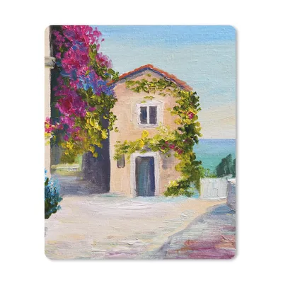 Produktbild von MuchoWow® Mauspad Mousepad Malerei - Haus - Ölfarbe - Dorf 30x40 cm - Mousepads - Maus Mat - Pad - Mausunterlage - Mausmatten