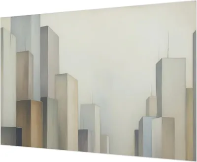 Produktbild von Wandtapete - Dekorative Tapete für Wohnzimmer - Tapetenfolie für Wanddekoration - 208x146 cm - Wolkenkratzer der Stadt